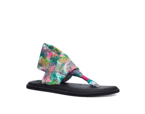 Sanuk Womens Yoga Sling 2 Tropical Vegan Multicolor Sandals | PXGARE812